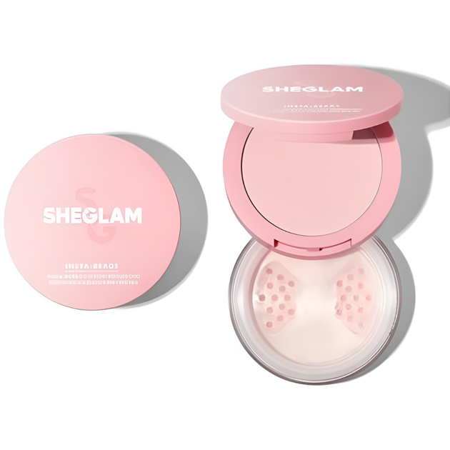 Подвійна пудра для обличчя 2 в 1 Sheglam Insta Ready Bubblegum Face Under Eye Setting Powder Duo Bubblegum, 7 г/ 7 г