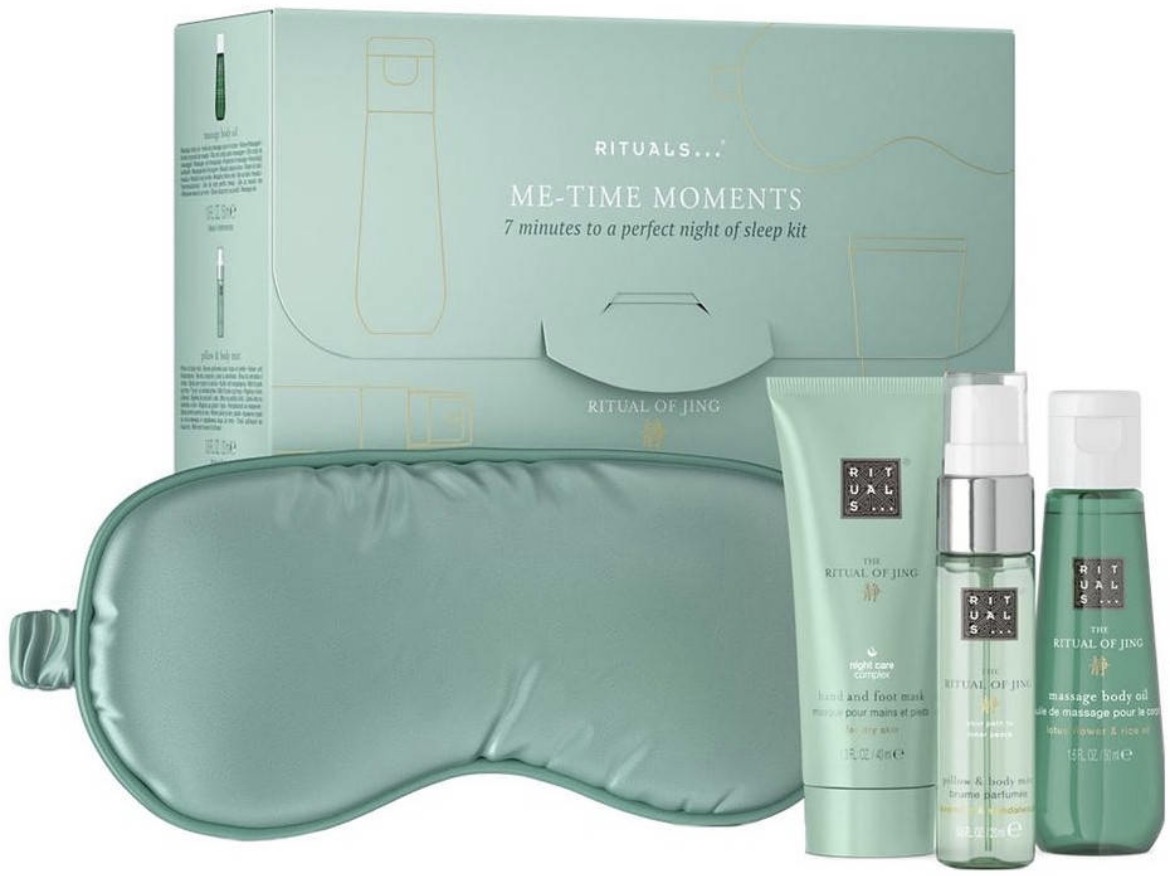 Подарунковий набір Rituals The Ritual of Jing Me Time Set Jing (міст + олія для тіла + маска для сну + маска для ніг)