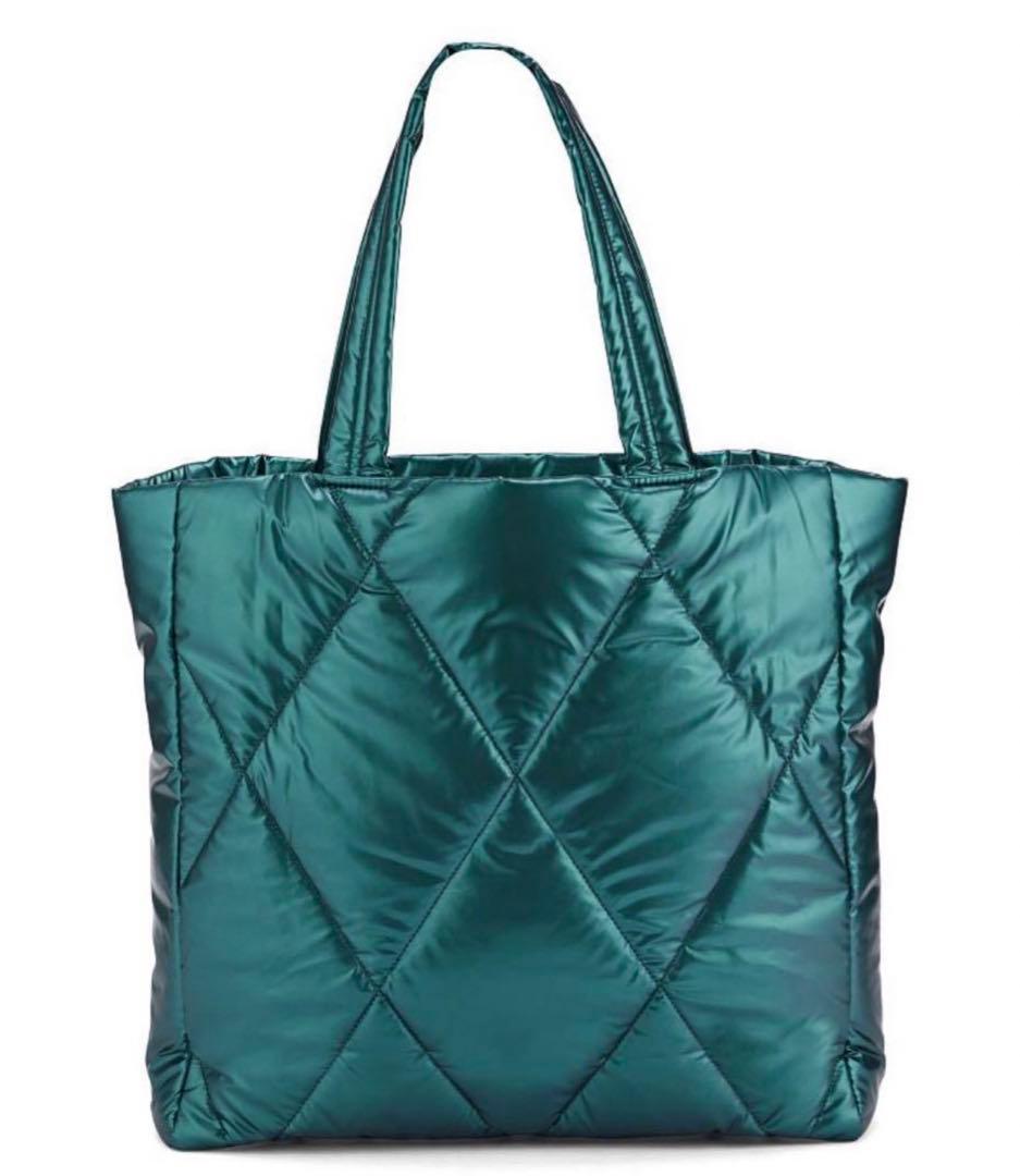 Victoria`s Secret сумка дута пуфер Quilted Puffer Tote Green колір - темно-зелений
