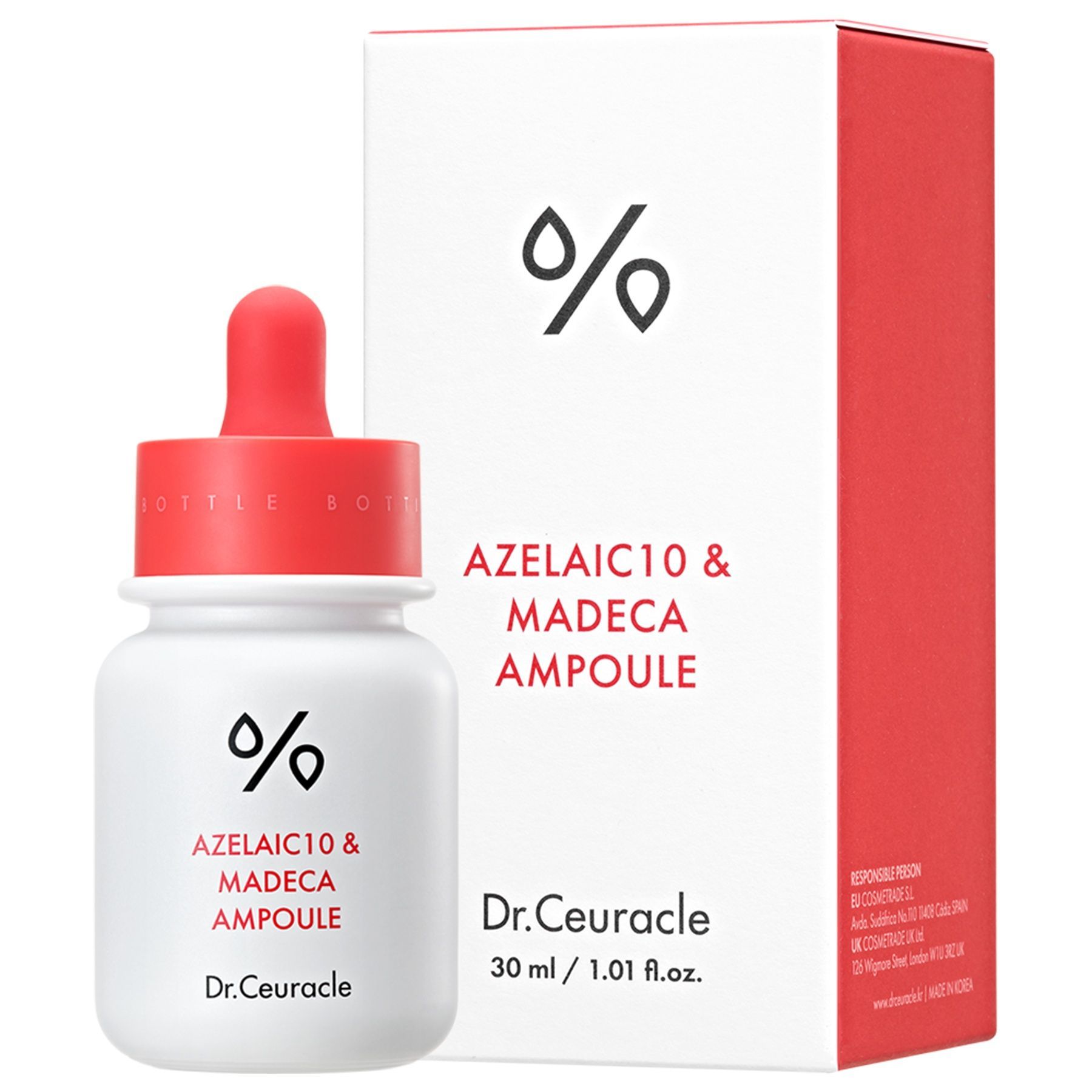 Dr.Ceuracle Сироватка з азелаїновою кислотою 10% та мадекасосидом Azelaic 10 & Madeca Ampoule 30ml