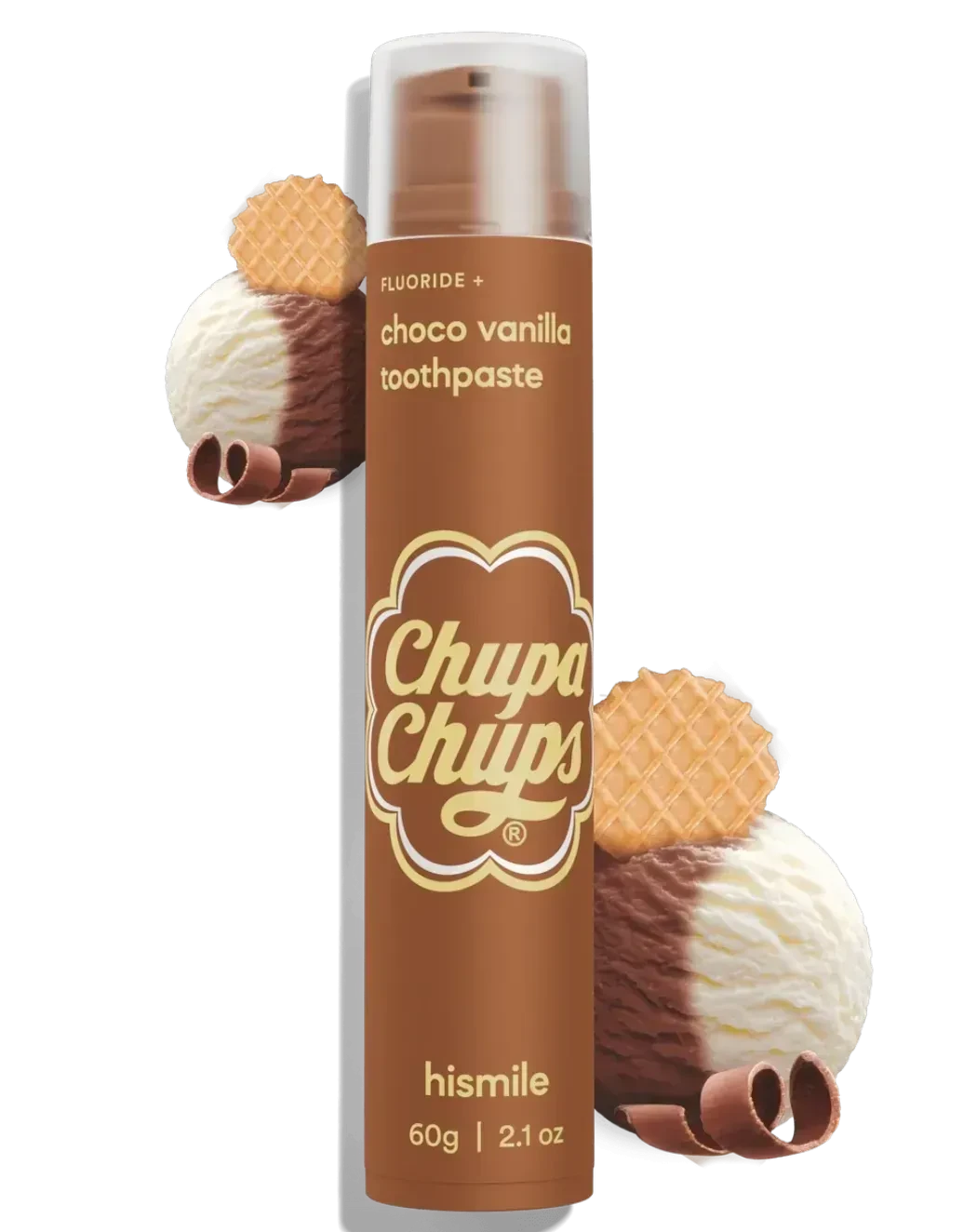 Зубна паста Hismile Chupa Chups Choco Vanilla Toothpaste з шоколадно-ванільним смаком, 60g