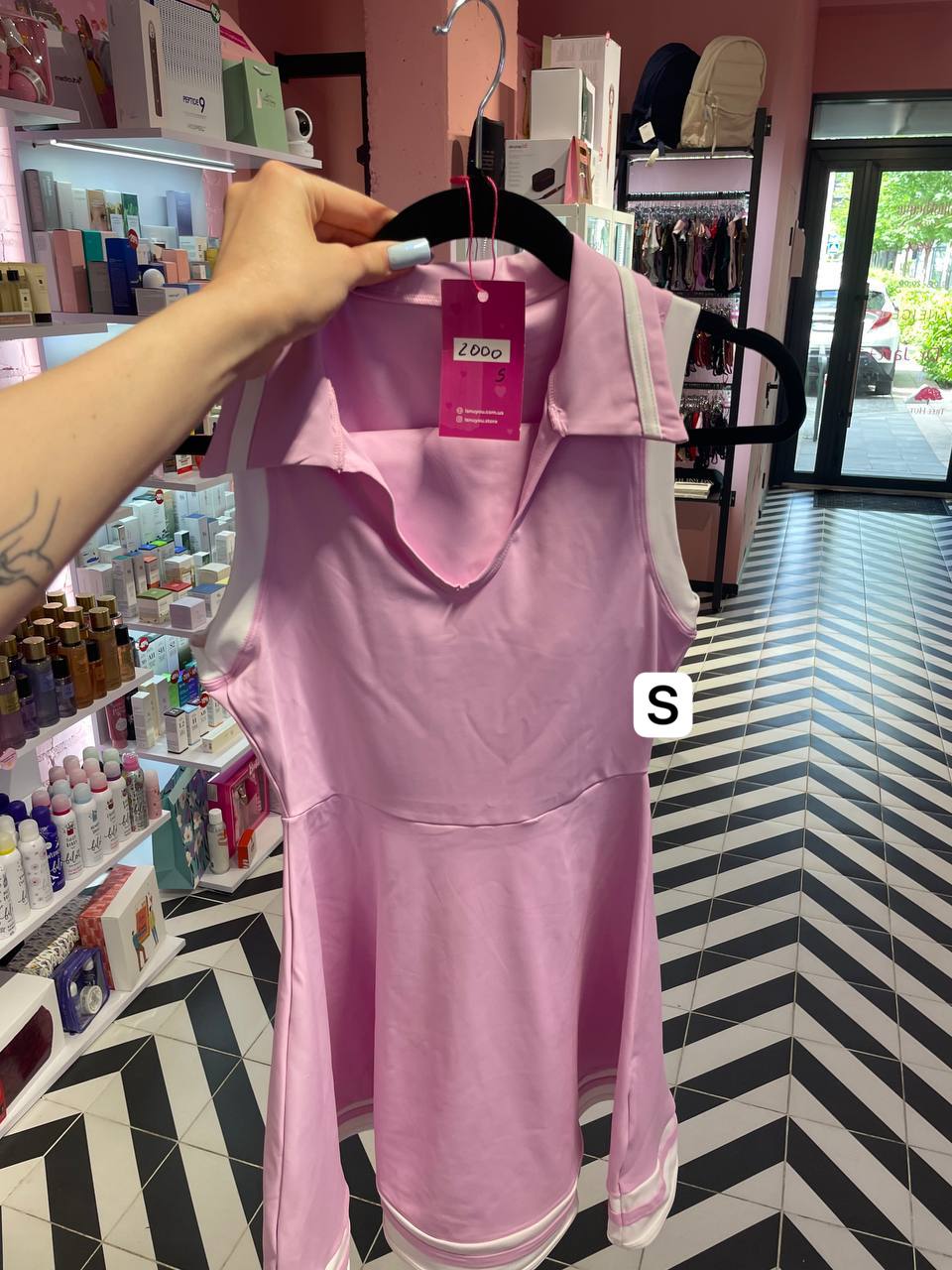 Рожева спортивна сукня-поло для тенісу Size S
