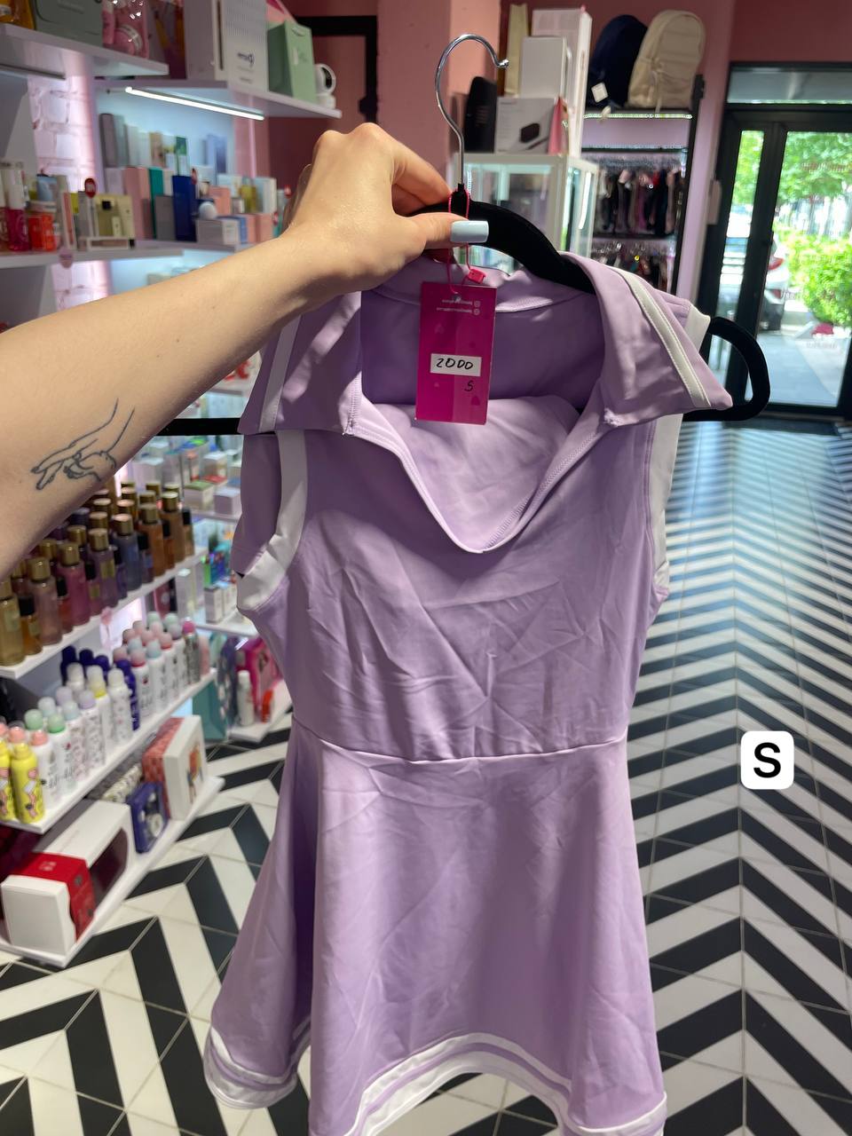 Фіолетова спортивна сукня-поло для тенісу Size S