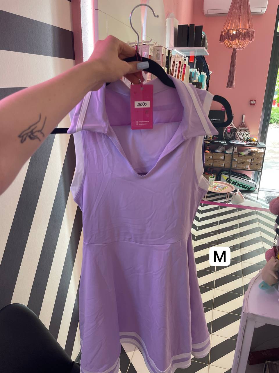 Фіолетова спортивна сукня-поло для тенісу Size M