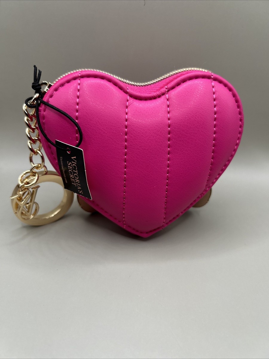 Брелок для ключів - рожеве серце Victoria’s Secret Heart Coin Purse Keychain Pink
