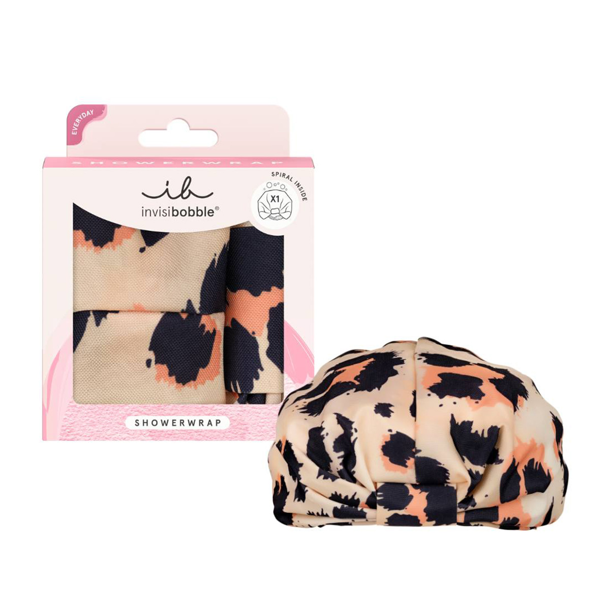 Водовідштовхувальний тюрбан для душу для волосся Invisibobble Set Showerwrap Leo