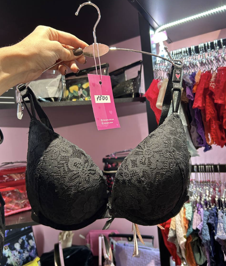 Мережевий чорний бюстгальтер з пуш-ап Victoria's Secret Black Lace Underwire Shaper Support Bra Size 38C