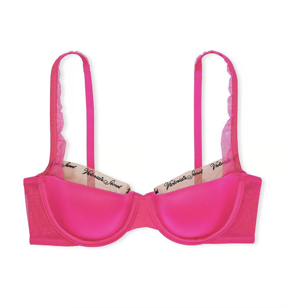 Бюст рожевий VICTORIA'S SECRET VERY SEXY Smooth Logo Embroidery Lightly Lined Balconette Bra Size 32D