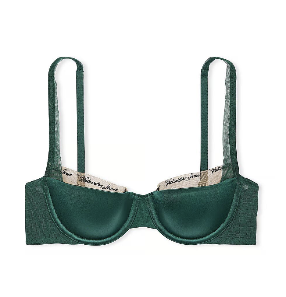 Бюст зелений VICTORIA'S SECRET VERY SEXY Smooth Logo Embroidery Lightly Lined Balconette Bra Size 32D