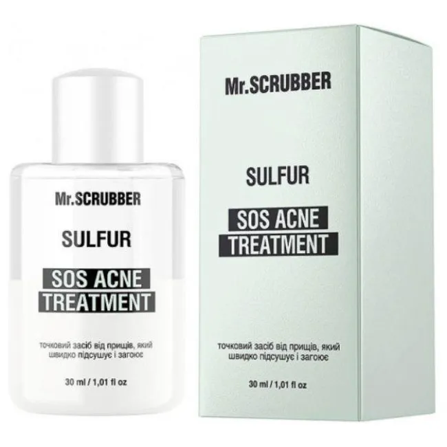 Mr.Scrubber sulfur sos acne точковий засіб від прищів 30ml