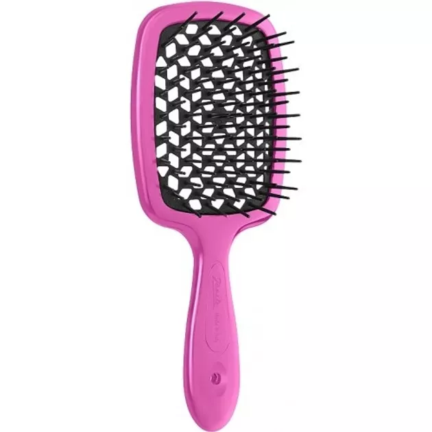 Гребінець для волосся Janeke Superbrush, рожево-чорний