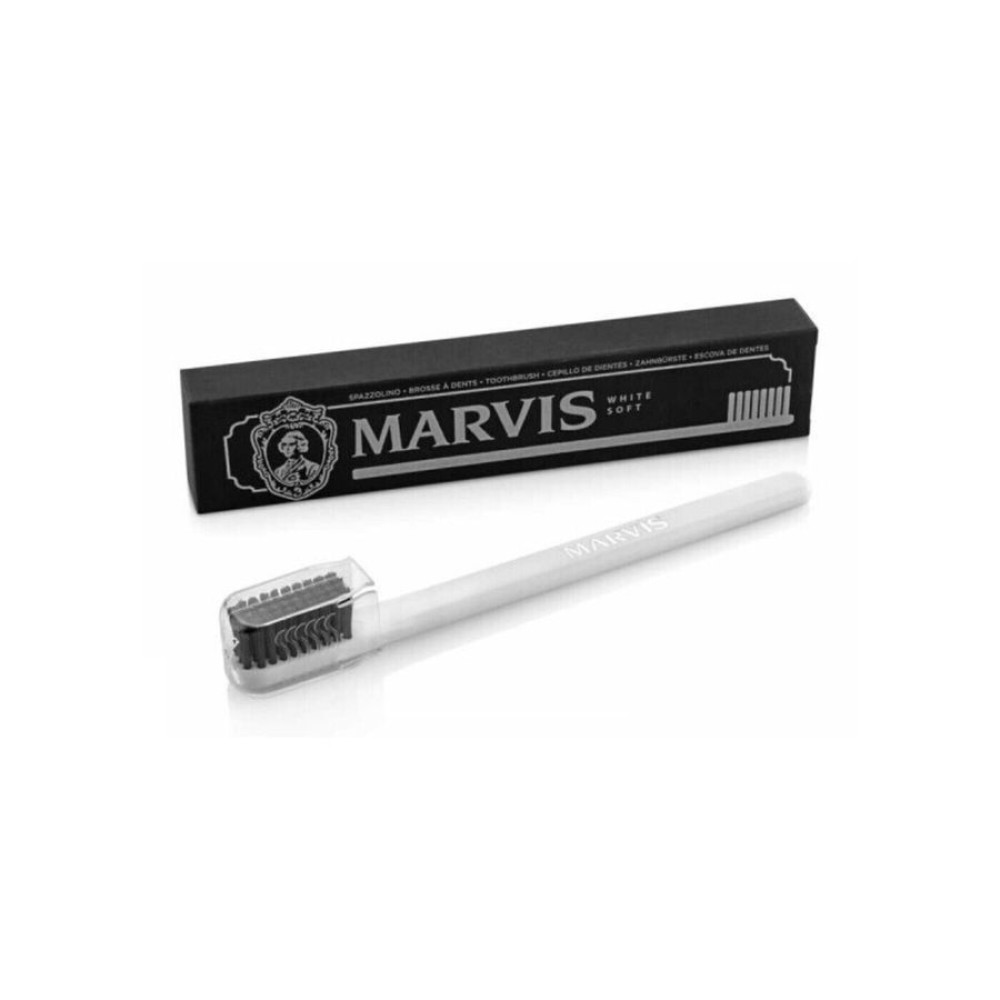 Зубна щітка Marvis з м'якою щетиною біла