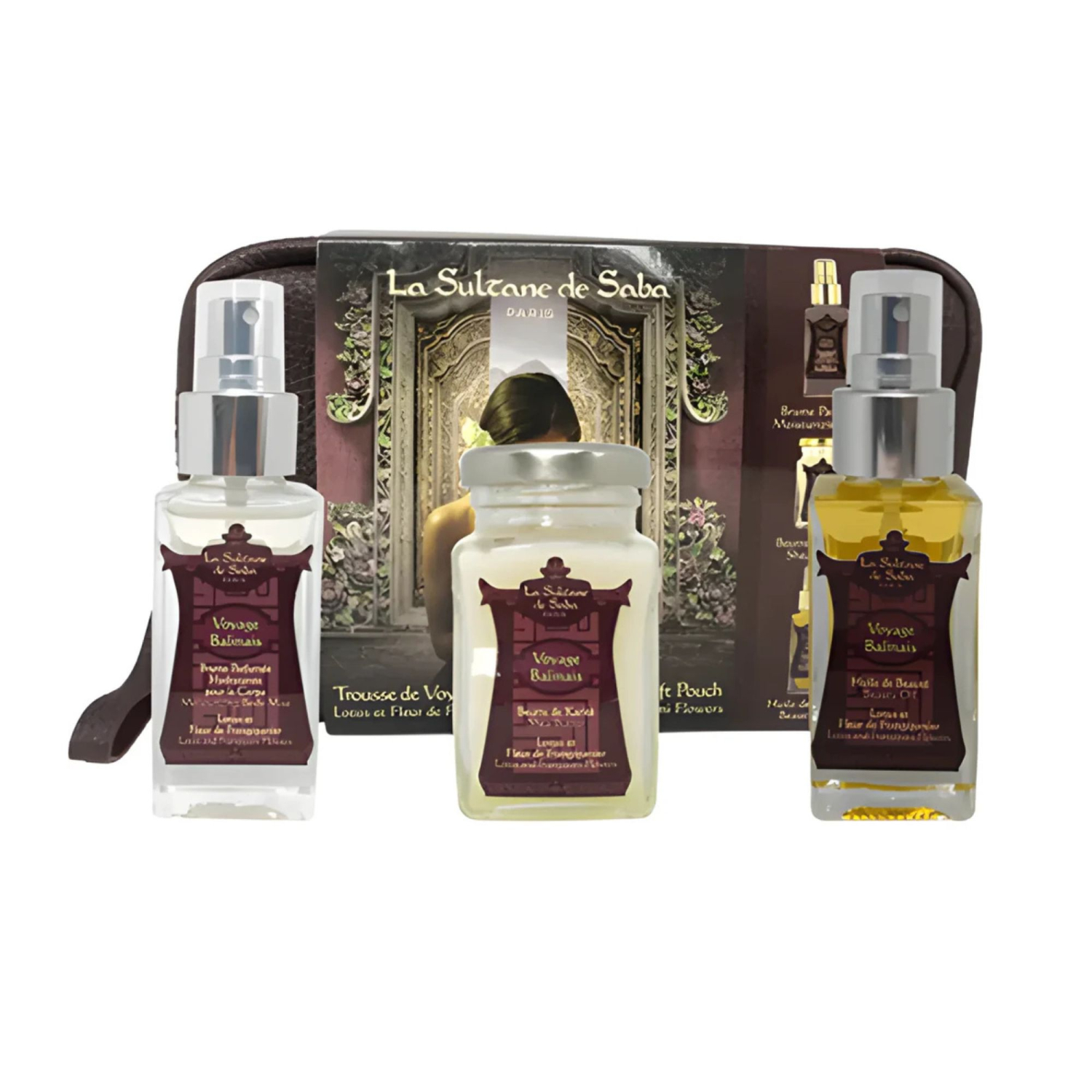 Набір подарунковий для тіла La Sultan de Saba - Balinais Body Set with Pouch (баттер 100ml + олійка 50ml + міст 50ml)