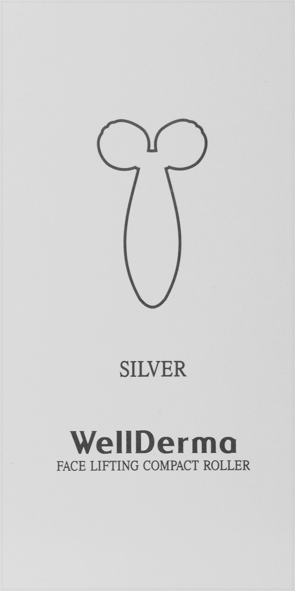Компактний роликовий масажер для підтяжки обличчя WELLDERMA Face Lifting Compact Roller Silver