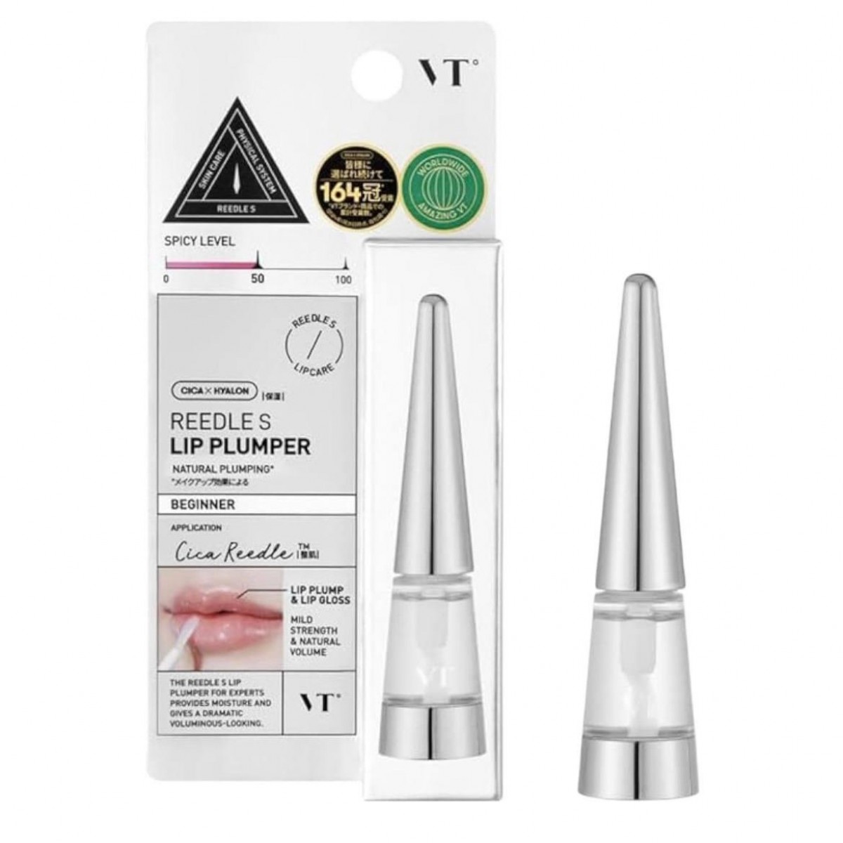 Плампер для губ прозорий з рожевим глітером VT REEDLE SHOT LIP PLUMPER TWINKLE 43g
