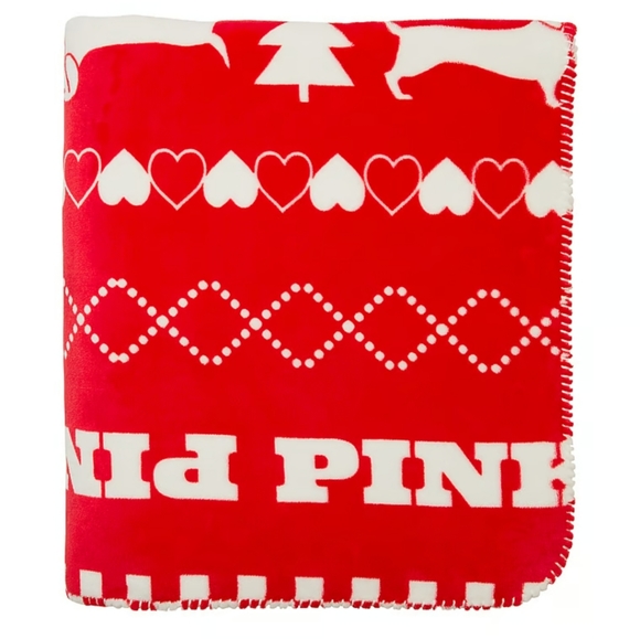 Плед-покривало Victoria`s Secret Plush Fleece Blanket Red червоний