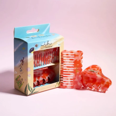 Подарунковий набір (заколка та гребінець) Invisibobble Set Au Soleil Beachcomber