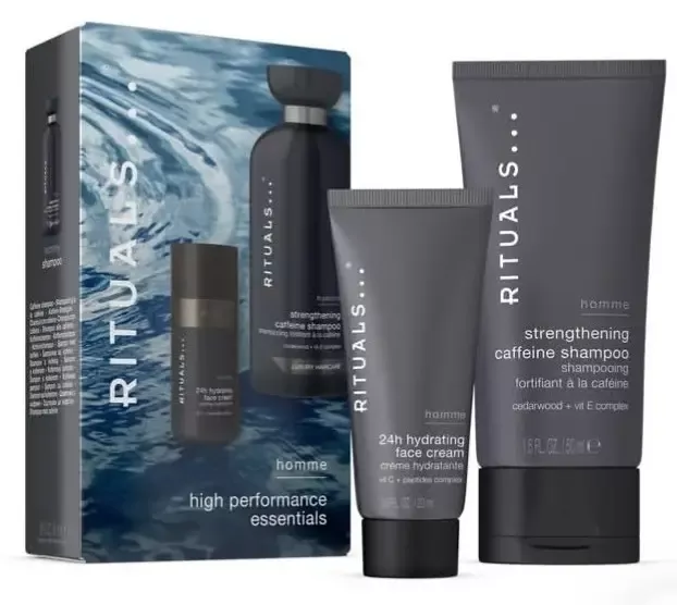 Подарунковий набір Rituals The Ritual of Homme High Performance Essentials (крем для обличчя + шампунь)