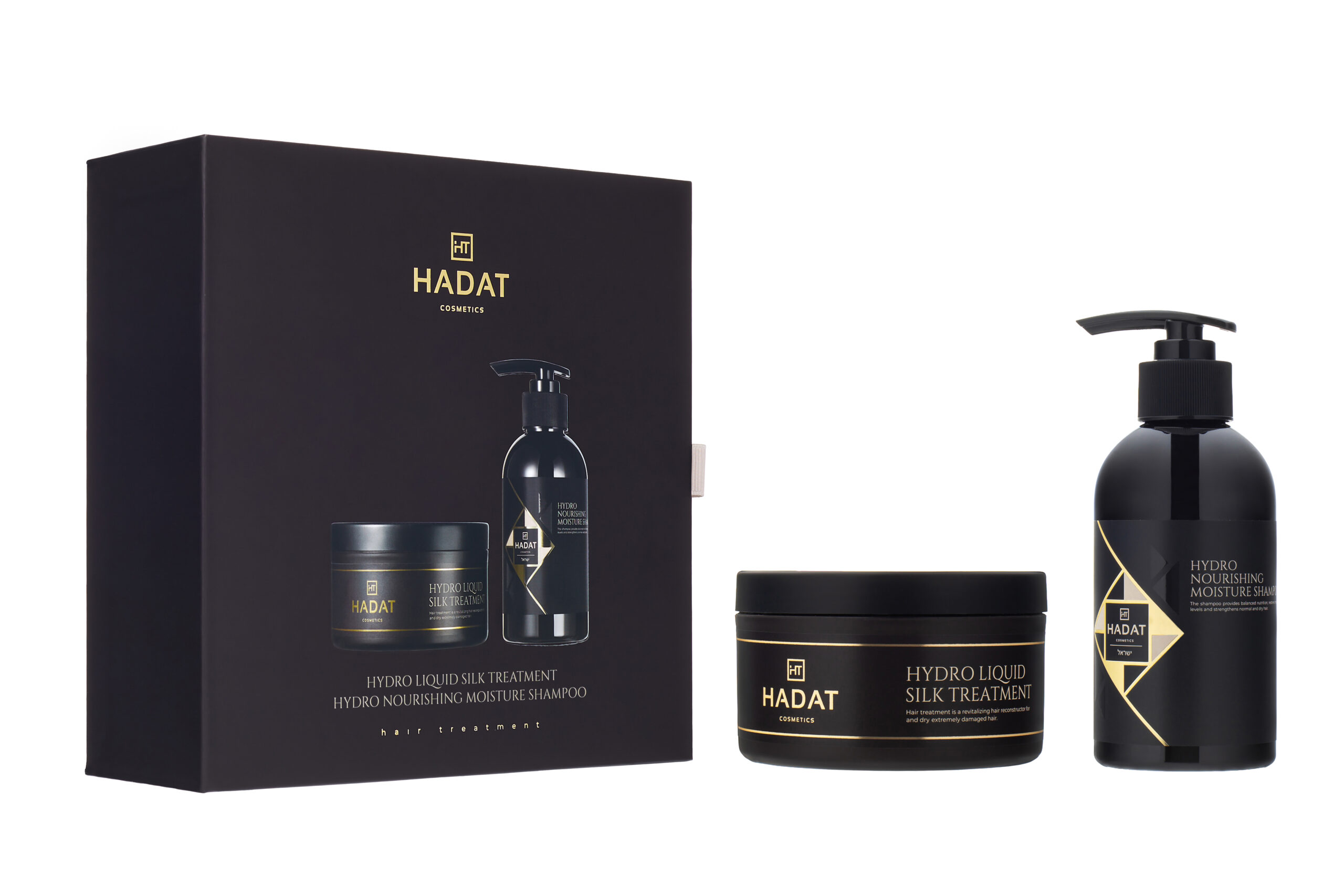 Подарунковий Набір для зволоження Волосся Hadat Hydro Nourishing Moisture Shampoo 250 ml + Hadat Hydro Liquid Silk Treatment 300 мл