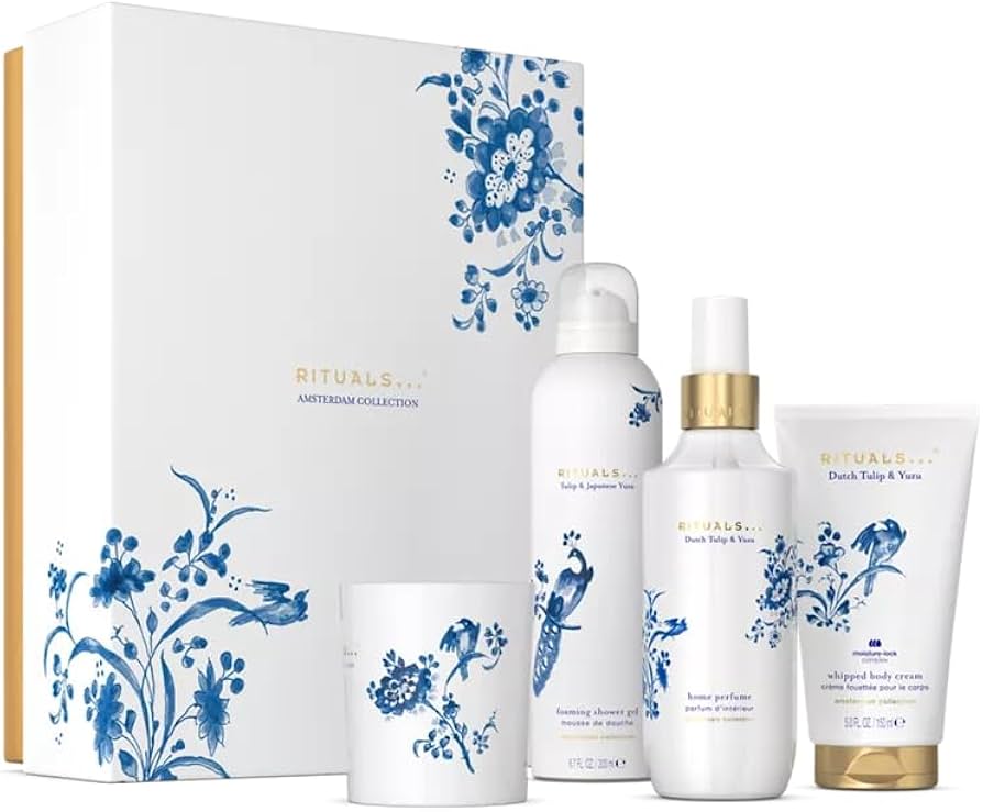 Подарунковий набір Rituals - Amsterdam Collection Gift Set Size M (парфум для дому + Піна для душу 100ml + крем для тіла 100ml + ароматична свічка 140g)