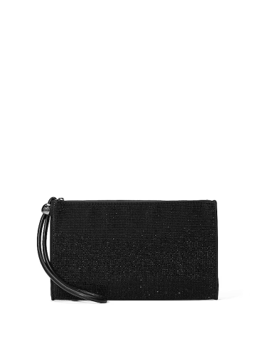 Гаманець чорний Diamante Shine Large Pouch Wristlet