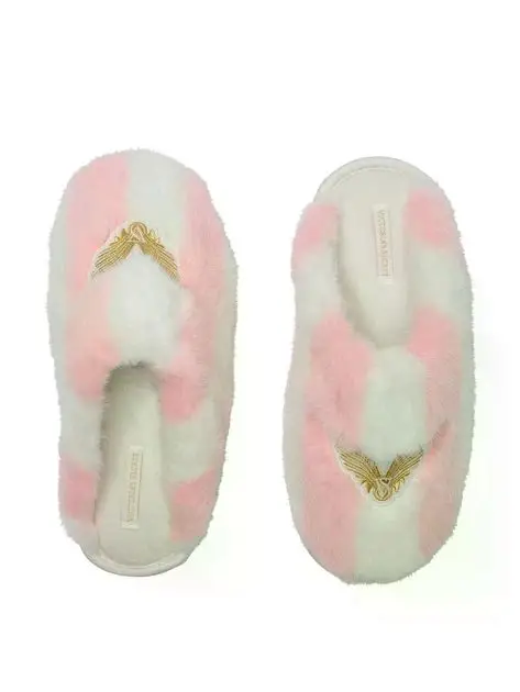 Тапочки полосаті Victoria’s Secret Luxe Plush Closed-Toe Slippers S
