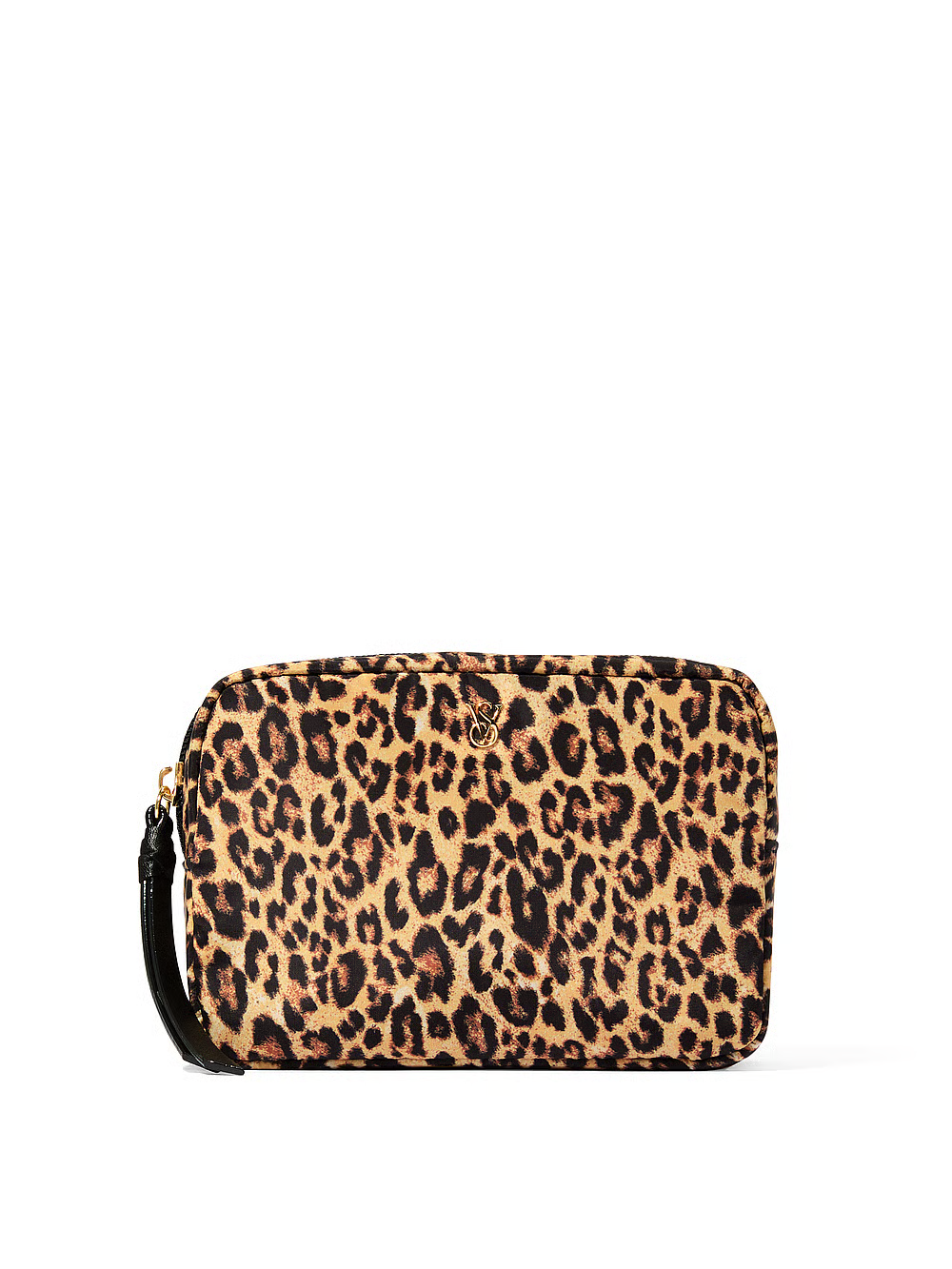 Косметичка Victoria's Secret Shine Logo Travel Makeup Bag у леопардовому кольорі