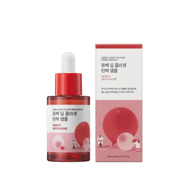 Сироватка з колагеном ROUND LAB Camellia Deep Collagen Firming Ampoule 30 ml