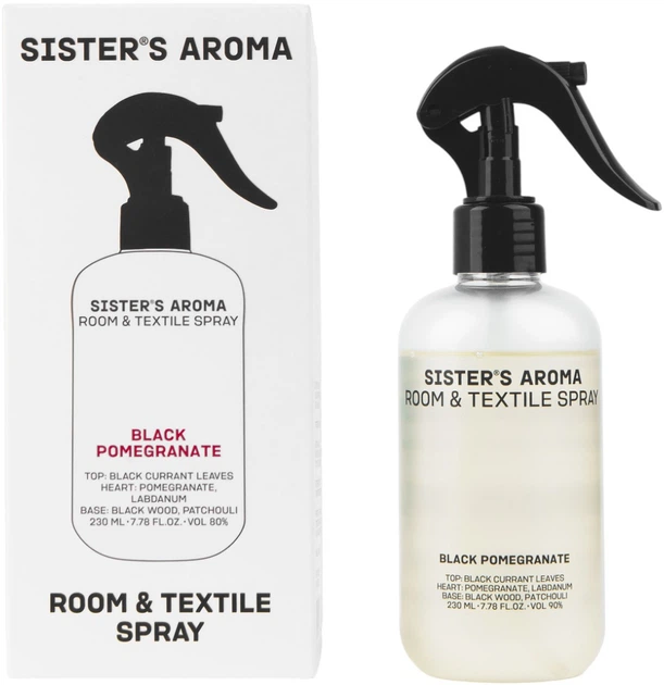 Спрей для кімнати та текстилю Sister's Aroma Чорний гранат 230ml