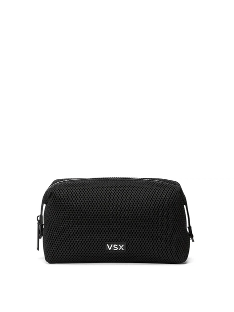 Косметичка сітчаста чорна VSX Mesh Snap Makeup Bag від Victoria's Secret