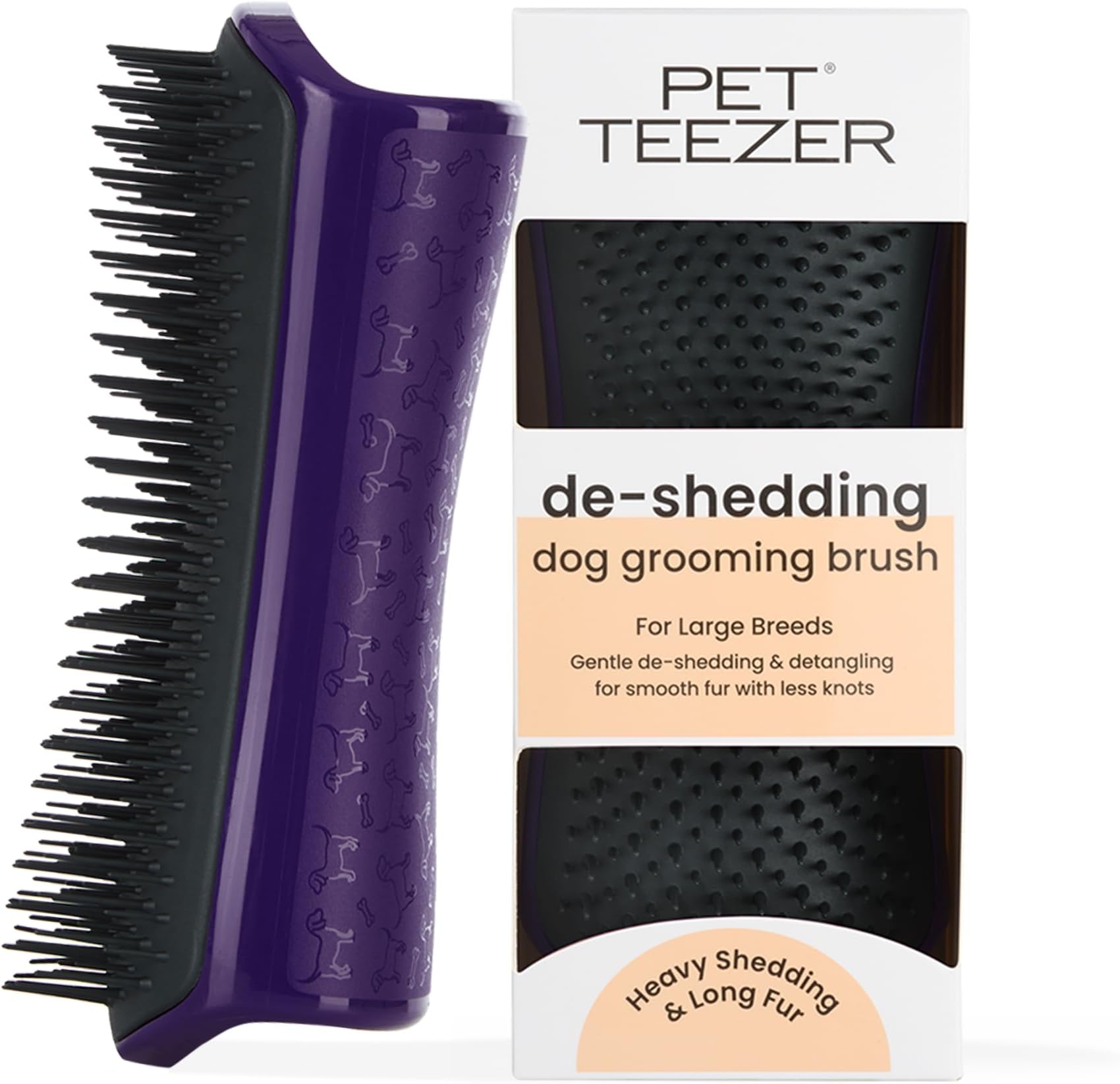 Щітка для вичісування собак Pet Teezer - De-shedding & Grooming Black\Violet