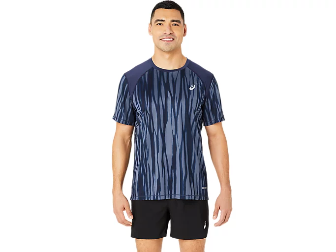 Футболка ASICS Road All Over Print T-shirt синя L