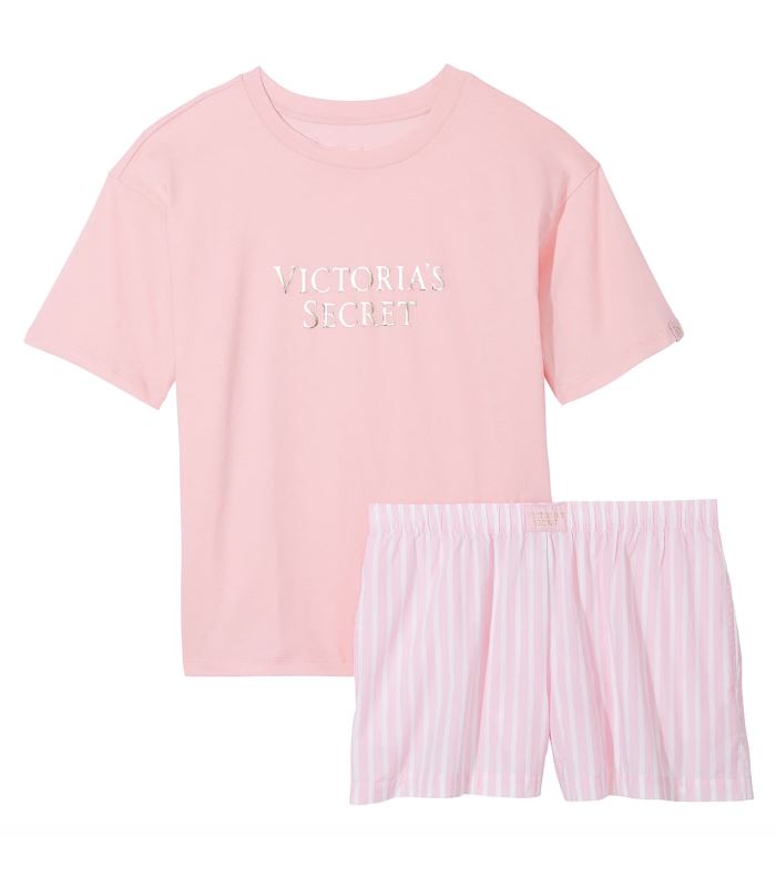 Піжама з шортиками Victoria's Secret із серії Cotton Short - Pretty Blossom Stripes розмір L