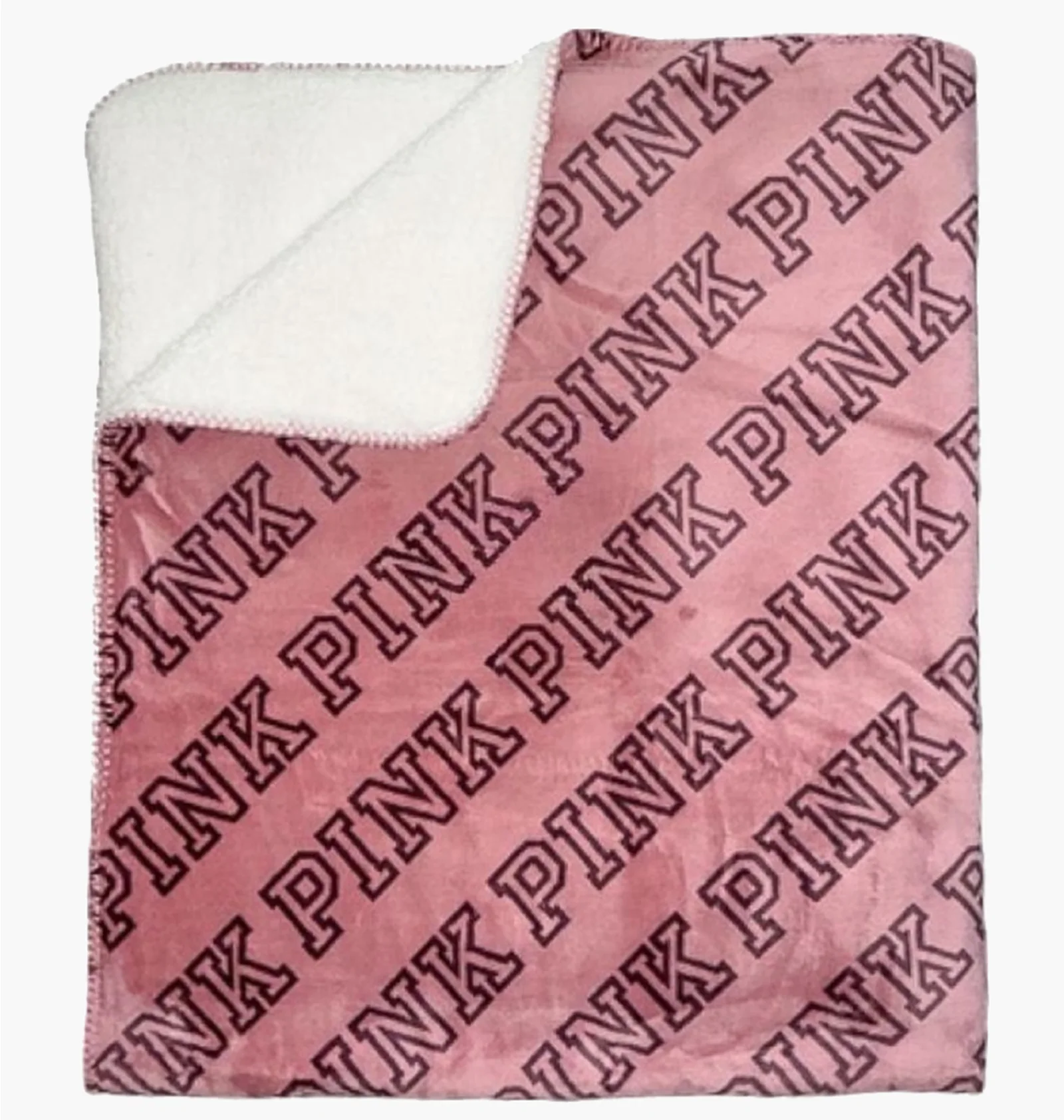 Плед-покривало рожевий Victoria's Secret Pink cozy plush logo blanket