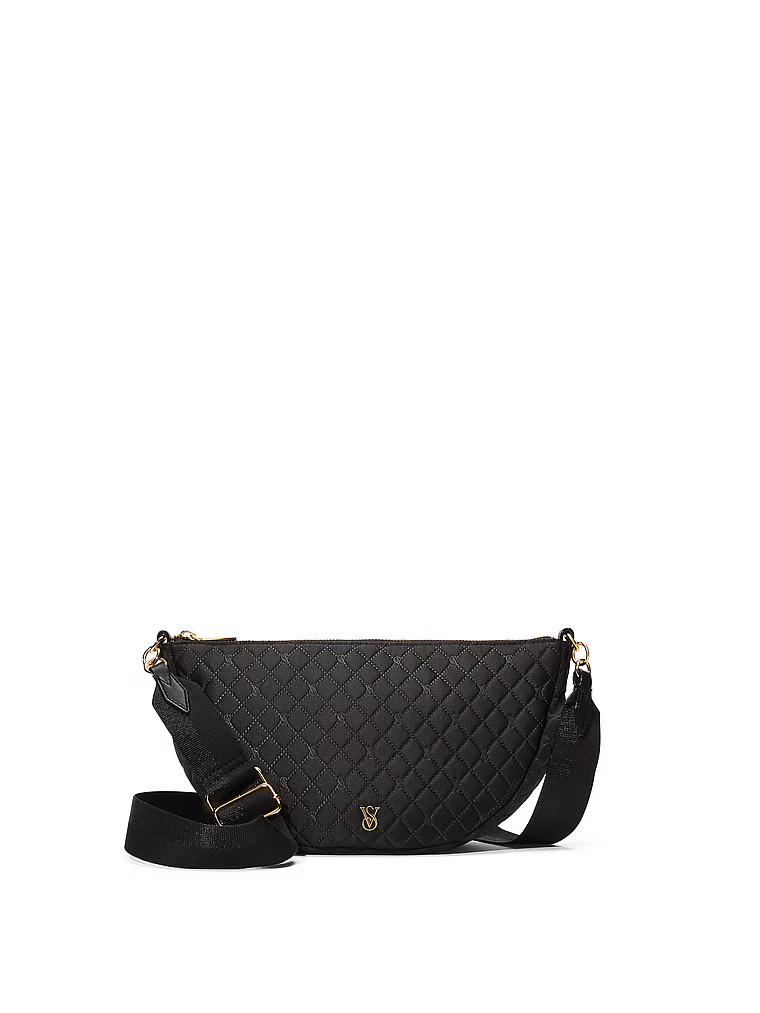 Сумка чорна Victoria’s Secret Sling Crossbody Bag Black Satin