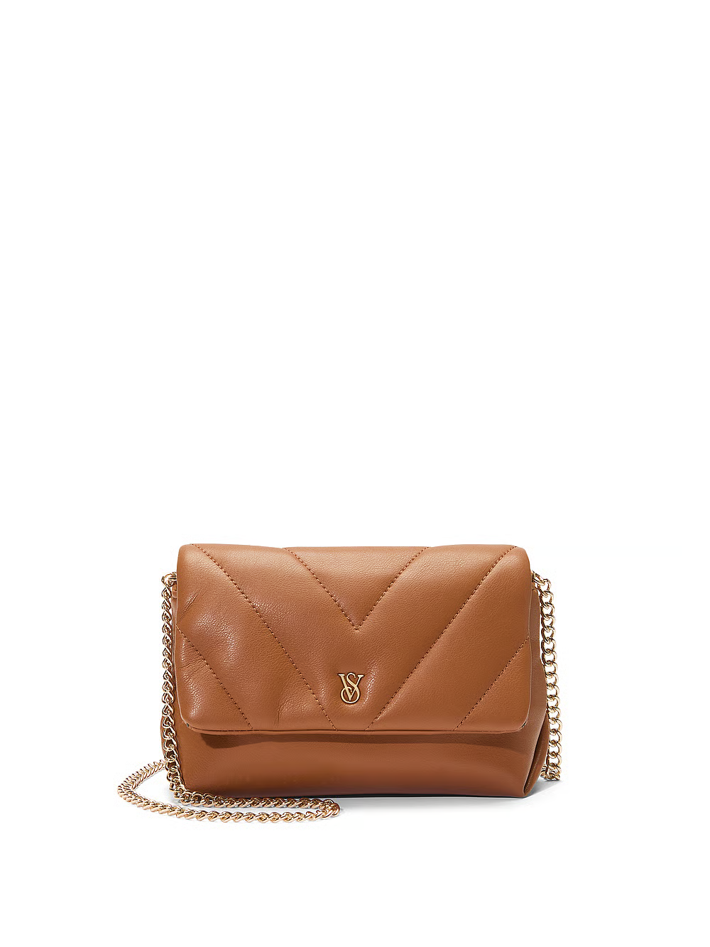 Сумка крос-боді через плече жіноча маленька Victoria's Secret Mini Convertible Bag у коричневому кольорі