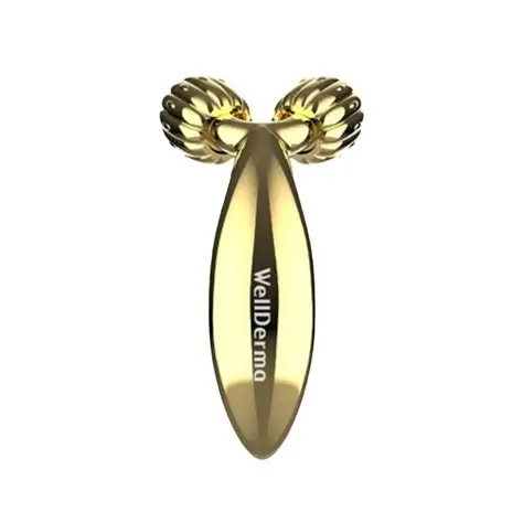 Компактний роликовий масажер для підтяжки обличчя WELLDERMA Face Lifting Compact Roller Gold