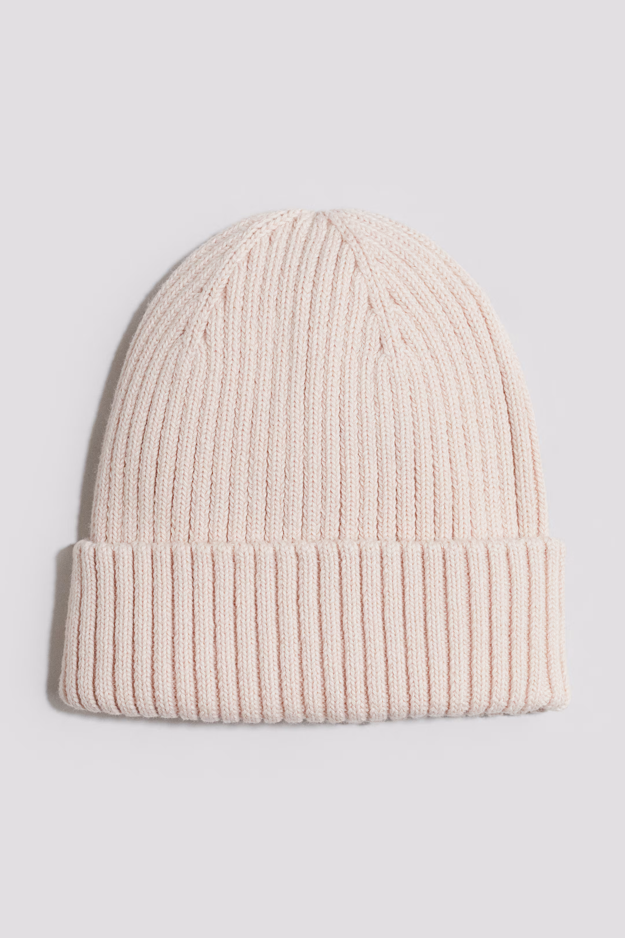 ШАПКА PINK RIB KNIT BEANIE бежева