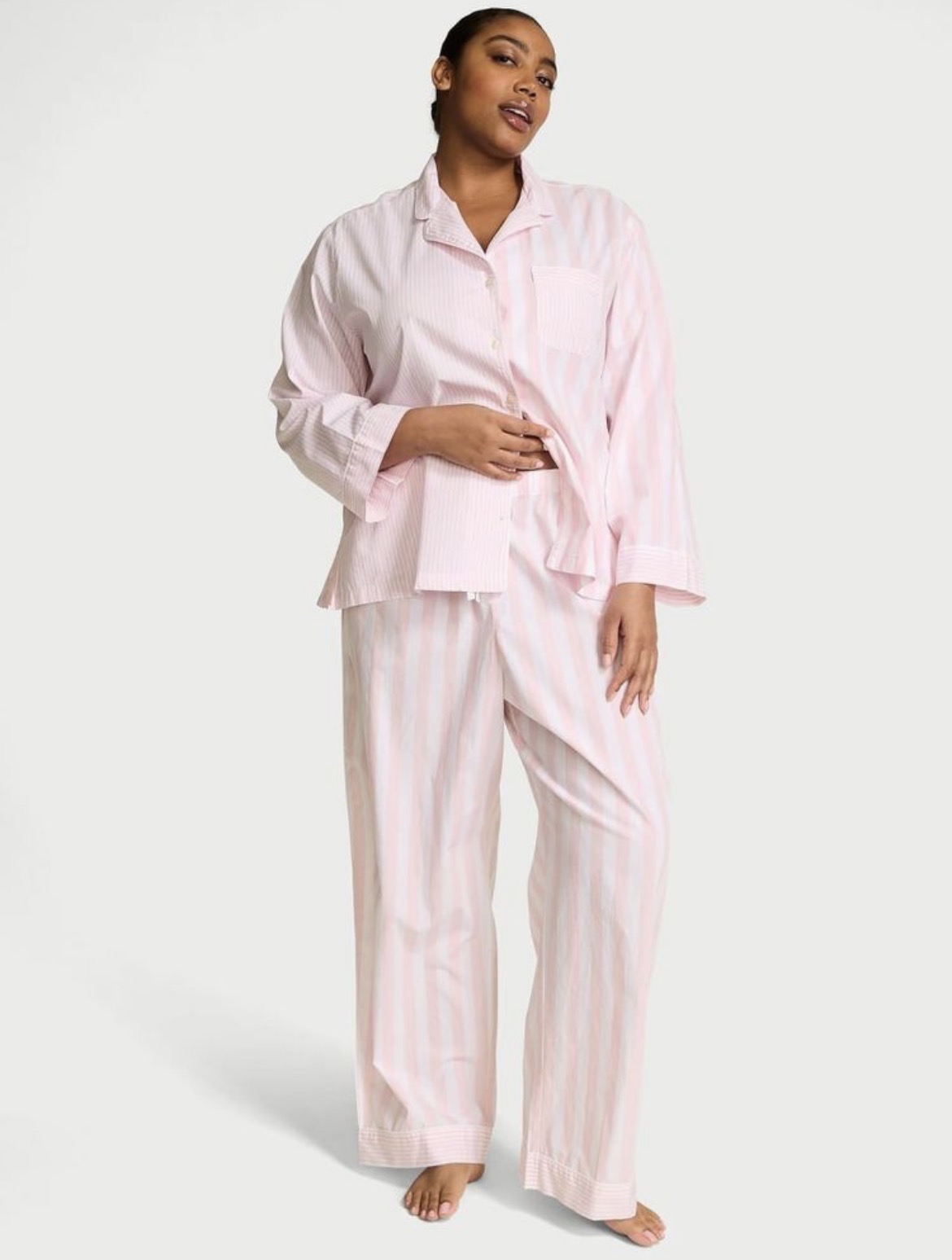 Піжама котон Victoria’s Secret Heritage Cotton Long Pajama Set Size XL