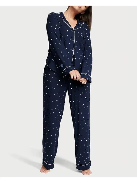 Піжама темно-синя Modal Long Pajama Set Victoria's Secret Stars розмір Xs regular