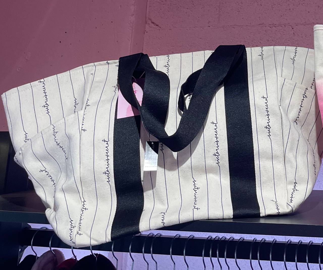 Victoria`s Secret Сумка котон Logo Canvas Tote колір - беж