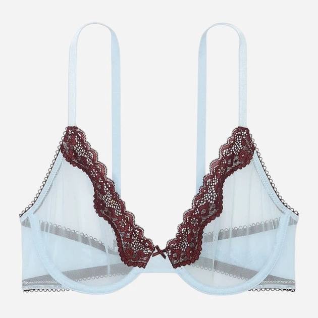Бюстгальтер блакитний з коричневими вставками Tease Unlined Demi Bra Size 34D