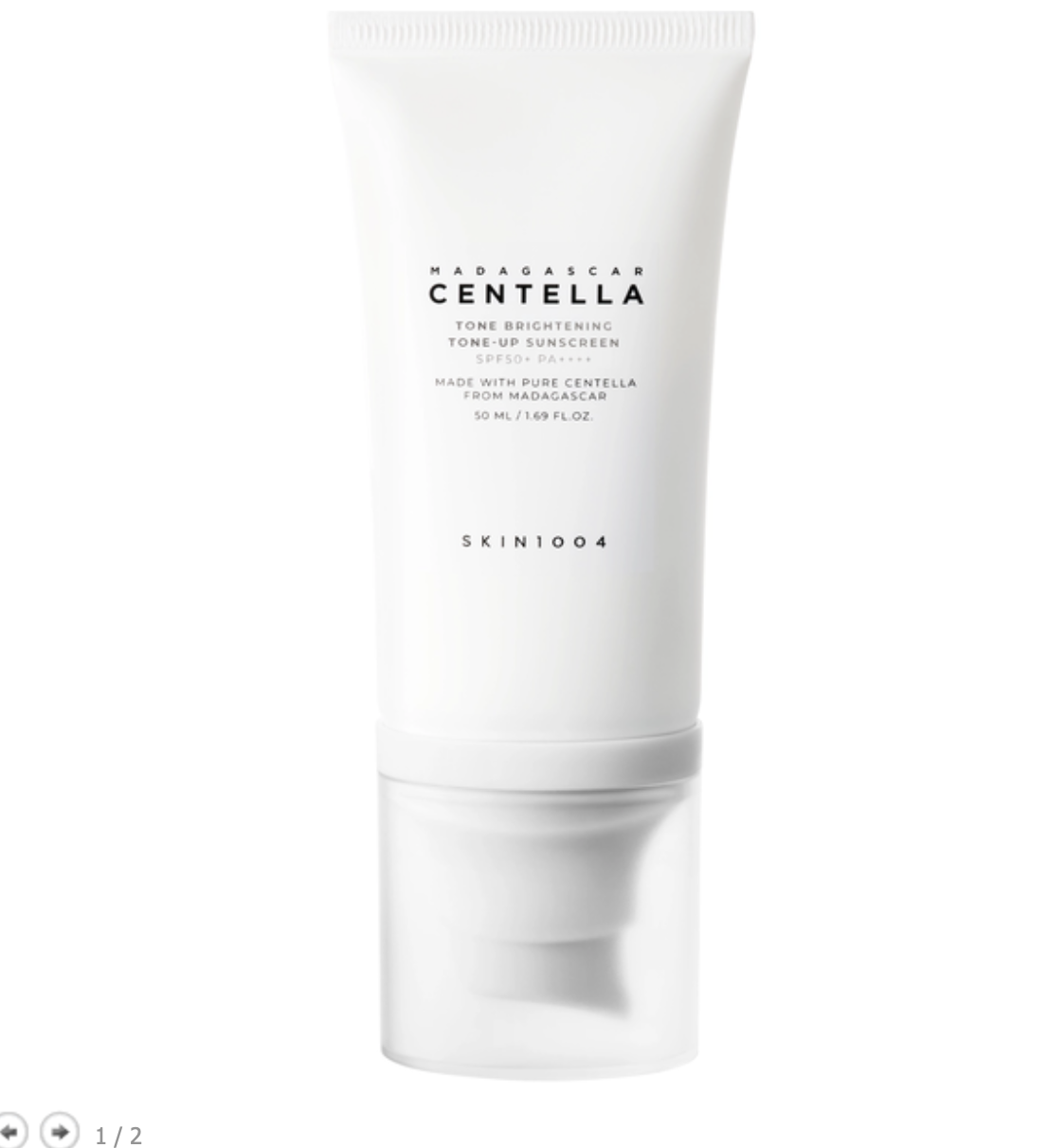 Освітлюючий сонцезахисний крем SKIN1004 Madagascar Centella Tone Brightening Tone-Up Sunscreen 50ml