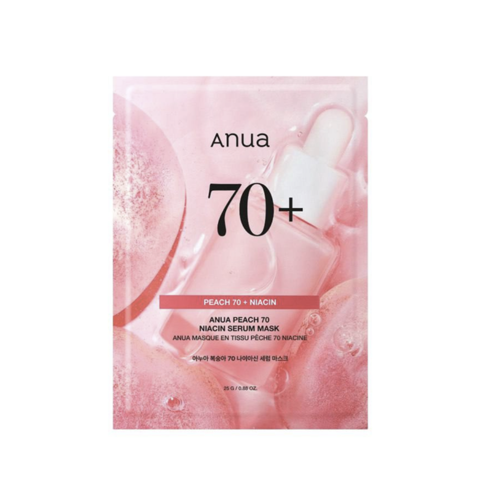Освітлювальна маска з персиком та ніацинамідом Anua Peach 70 Niacin Serum Mask 1 шт