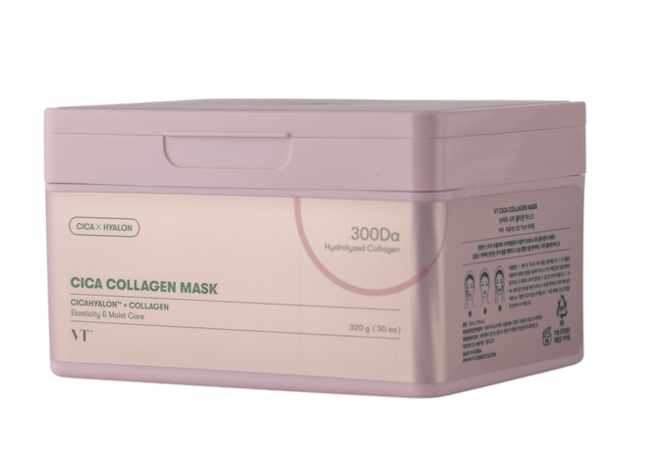 Набір тканинних масок з колагеном для еластичності шкіри VT Cosmetics Cica Collagen Mask 30еа