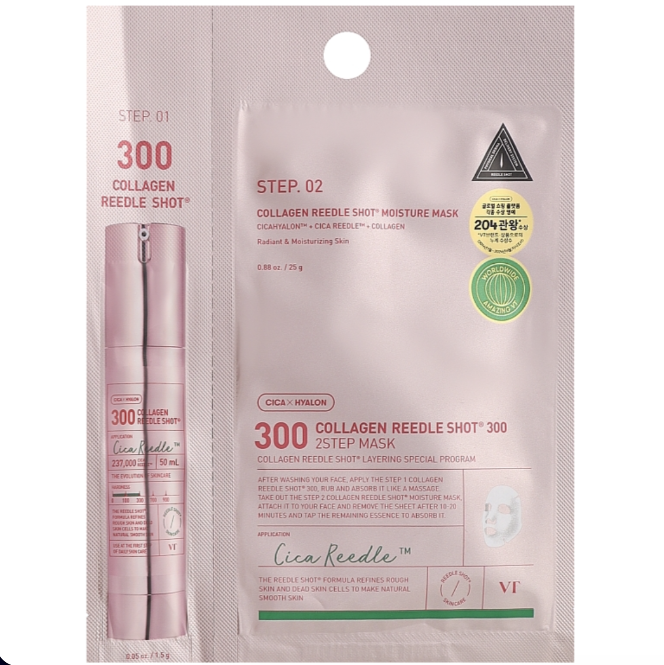 Двофазна маска з мікроголками та колагеном VT Cosmetics Collagen Reedle Shot 300 2step Mask 1,5+25 g