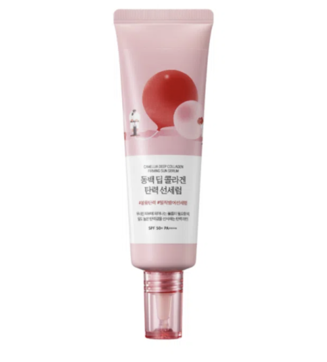 Сонцезахисна сироватка з колагеном Round Lab - Camellia Deep Collagen Firming Sun Serum SPF50+ pa++++ 50ml