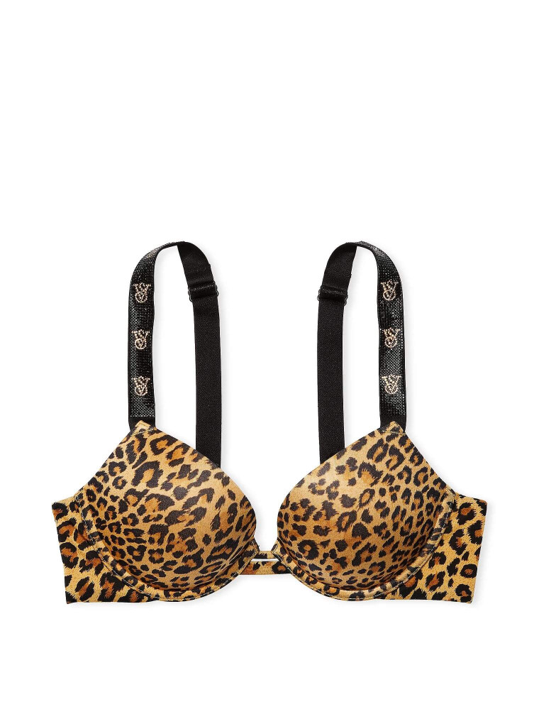 Бюст зі стразами Victoria’s Secret Push-up Bra леопард 36C
