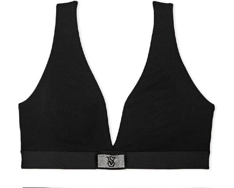 Бюстгальтер - топ чорний Victoria’s Secret - Cotton Wireless Lounge Bra Size XS