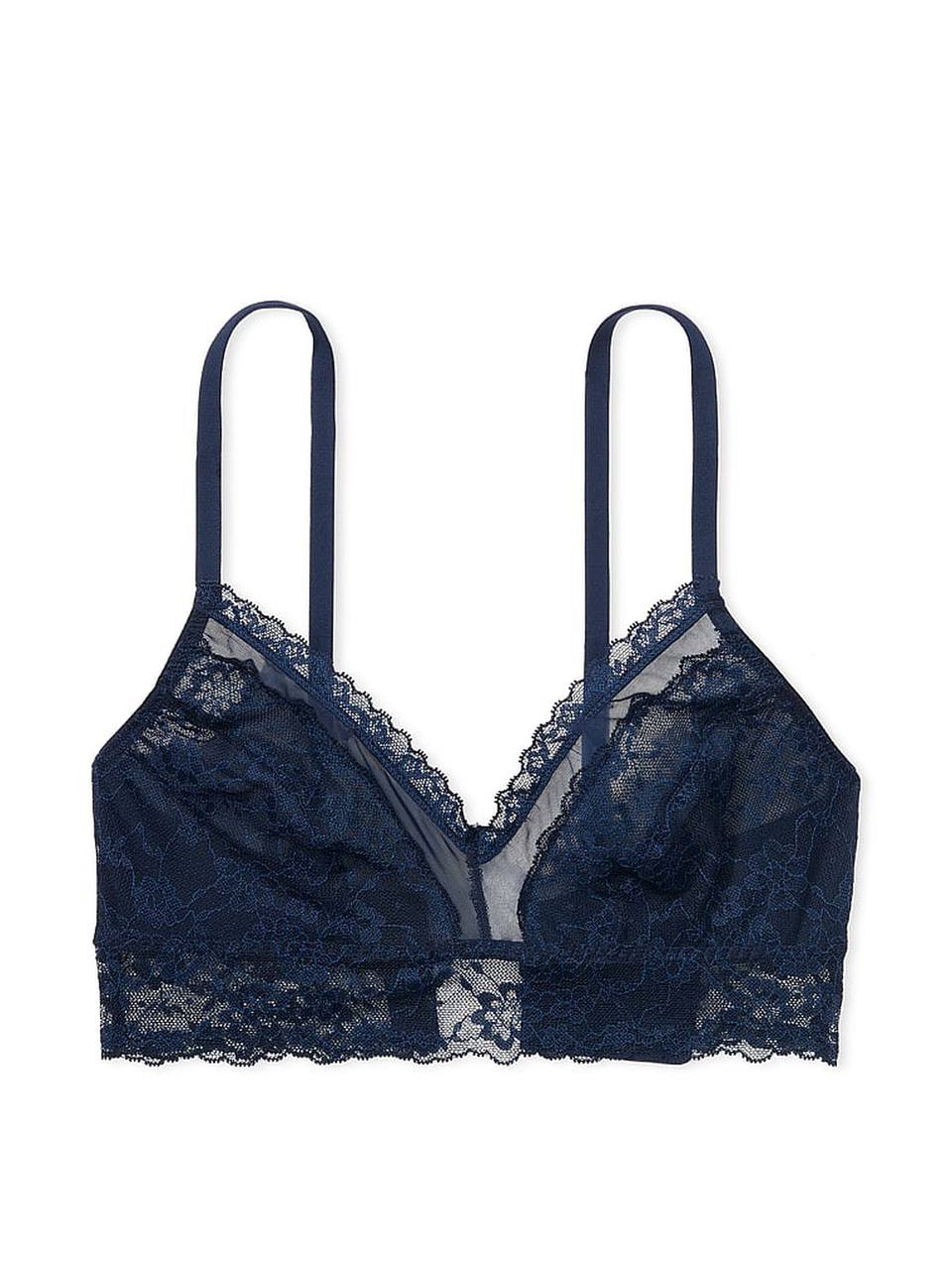 Бюстгальтер- топ синій Victoria’s Secret- Lace Curvy Bralette Size L